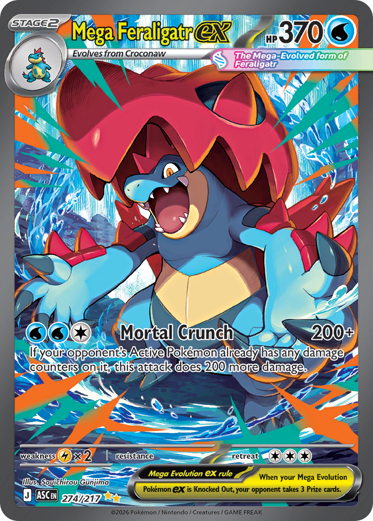 Mega Feraligatr ex 274/217 from Pokemon TCG Ascended Heroes