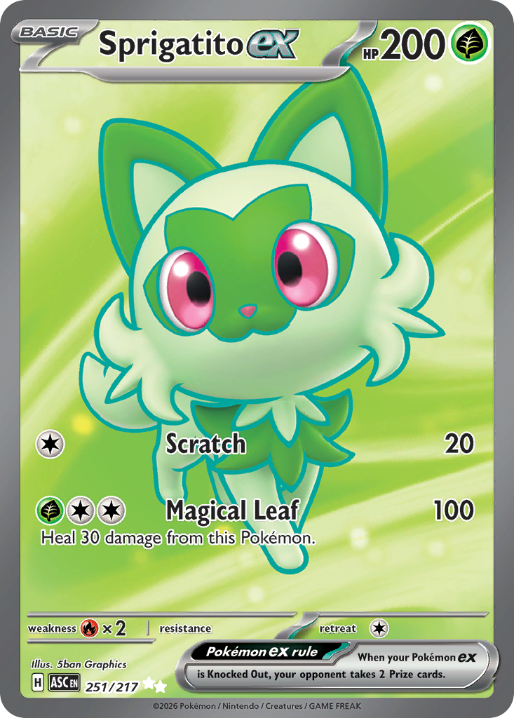Sprigatito ex 251/217 from Pokemon TCG Ascended Heroes
