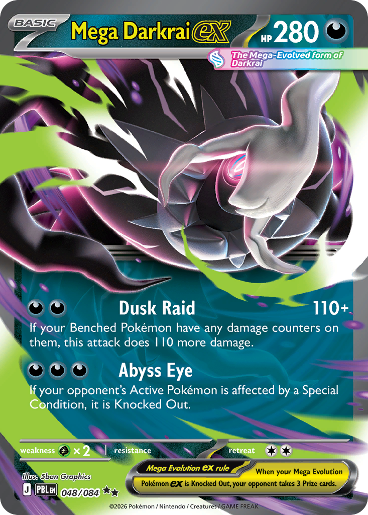 Mega Darkrai ex 048/084 from Pokemon TCG Pitch Black