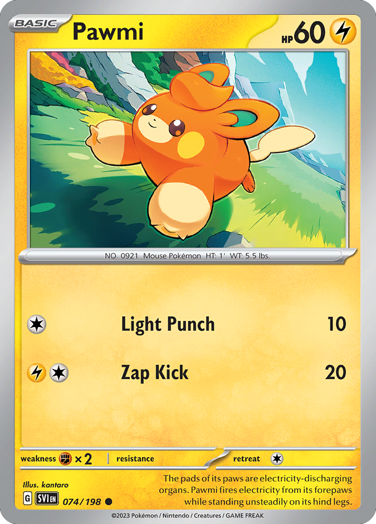 Pawmi 074/198 from Pokemon TCG Scarlet & Violet