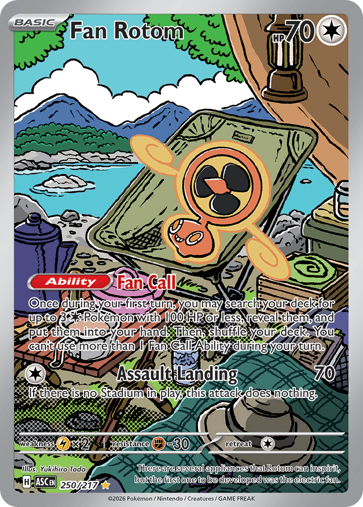 Fan Rotom 250/217 from Pokemon TCG Ascended Heroes