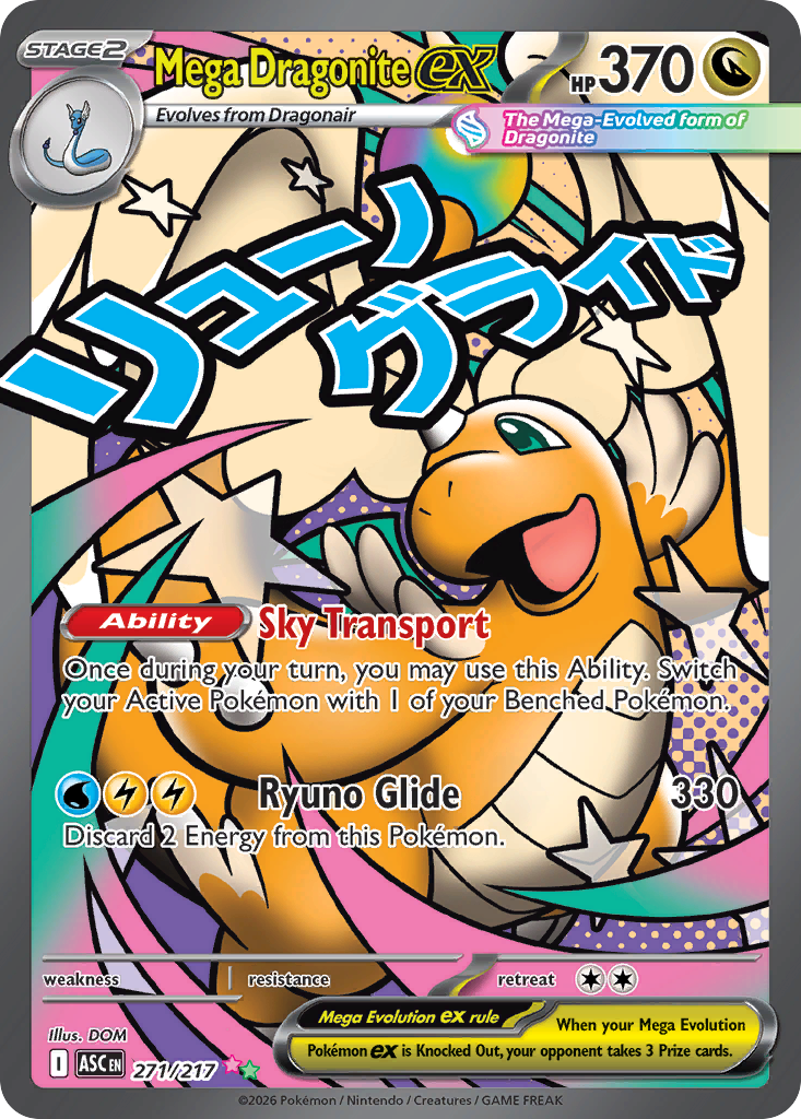 Mega Dragonite ex 271/217 from Pokemon TCG Ascended Heroes
