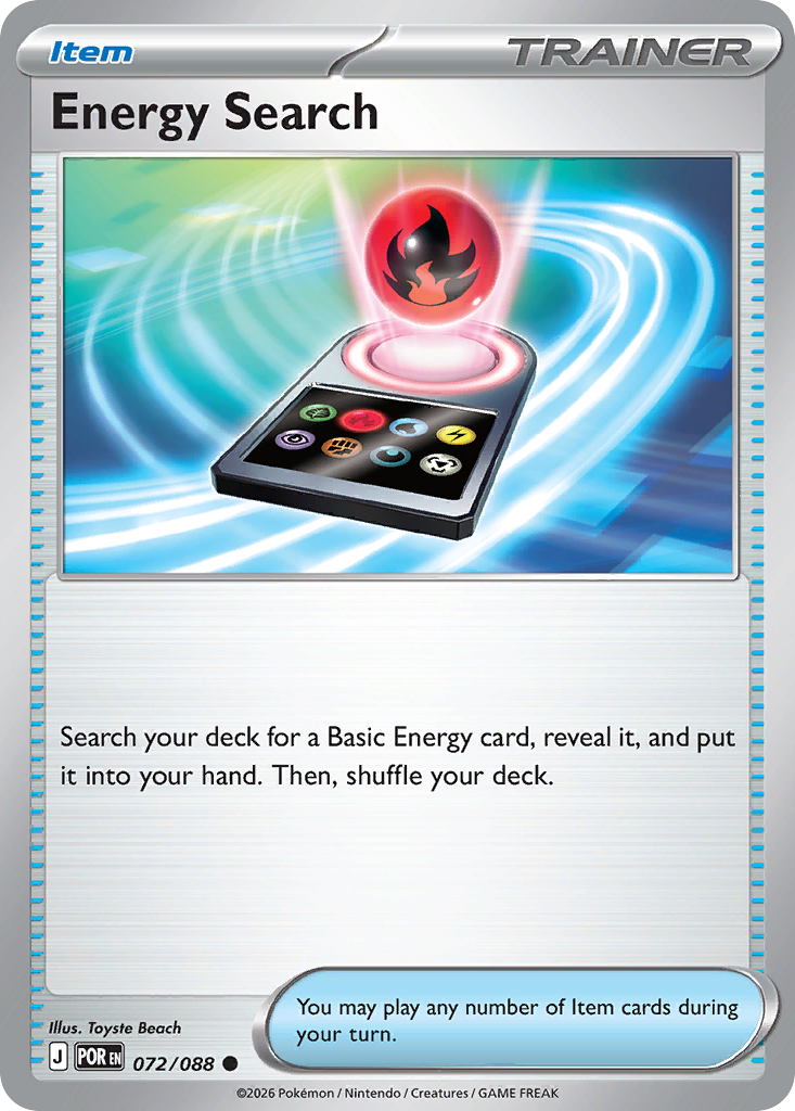 Energy Search 072/088 from Pokemon TCG Perfect Order