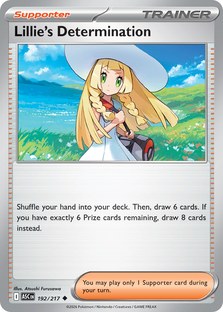 Lillie's Determination 192/217 from Pokemon TCG Ascended Heroes