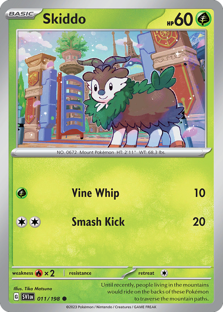 Skiddo 011/198 from Pokemon TCG Scarlet & Violet