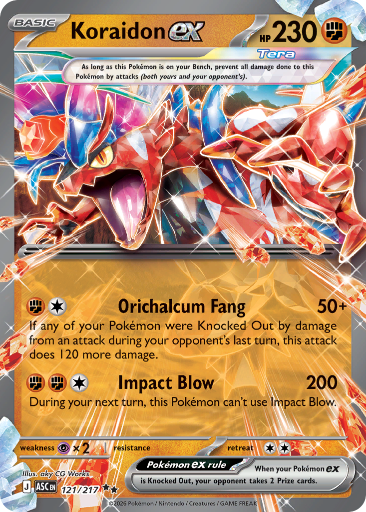 Koraidon ex 121/217 from Pokemon TCG Ascended Heroes