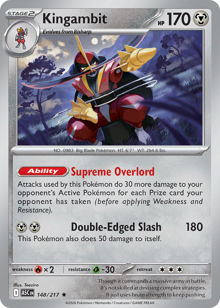Kingambit 148/217 from Pokemon TCG Ascended Heroes
