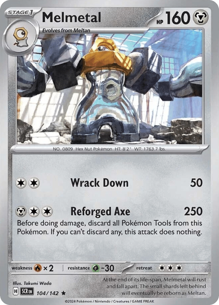 Melmetal 104/142 from Pokemon TCG Stellar Crown