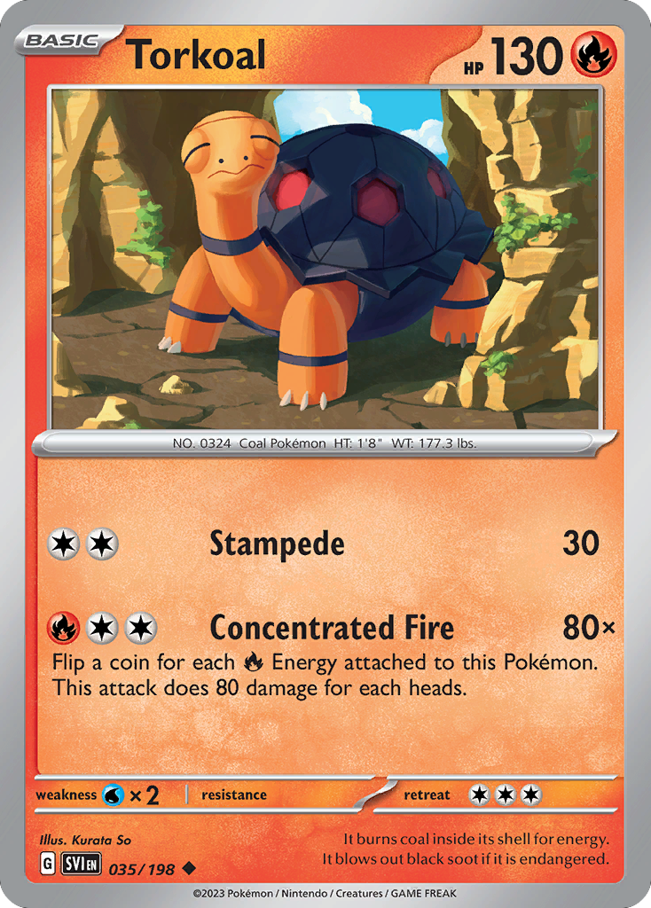 Torkoal 035/198 from Pokemon TCG Scarlet & Violet