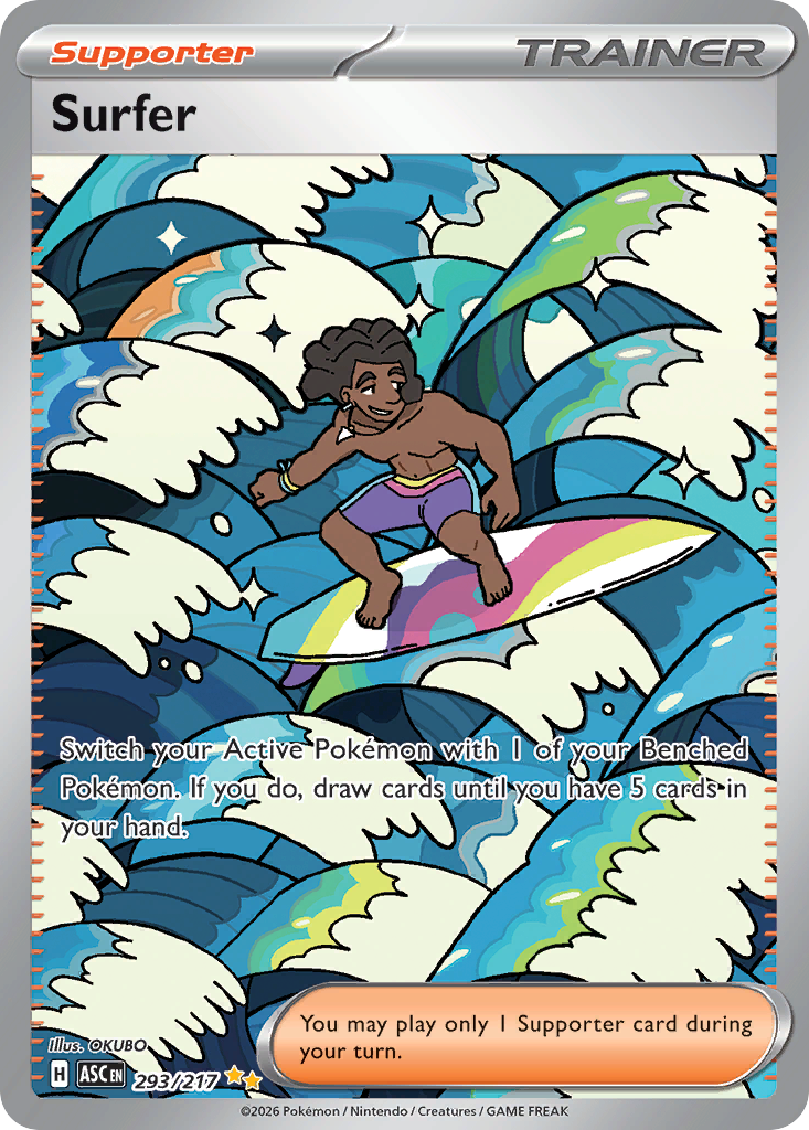 Surfer 293/217 from Pokemon TCG Ascended Heroes