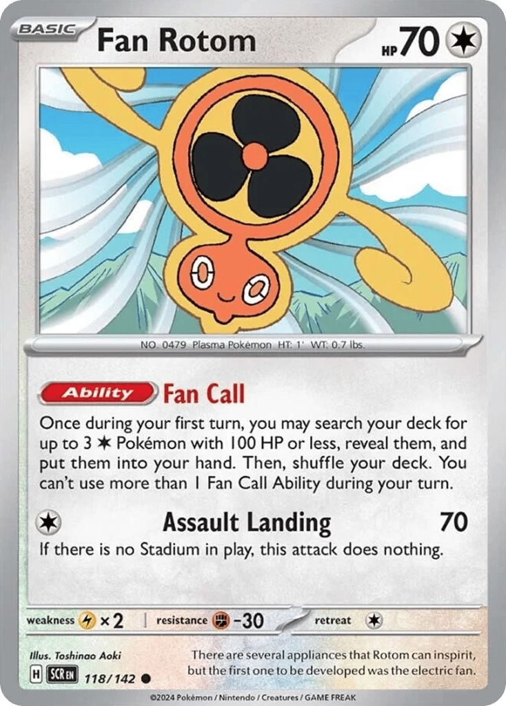 Fan Rotom 118/142 from Pokemon TCG Stellar Crown