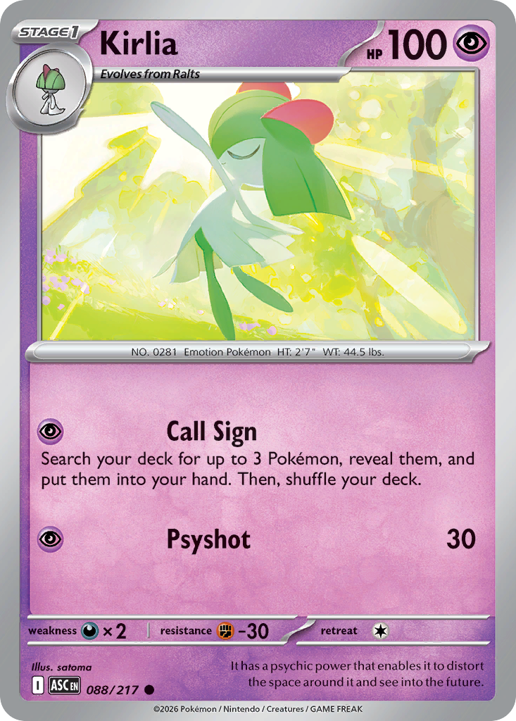 Kirlia 088/217 from Pokemon TCG Ascended Heroes