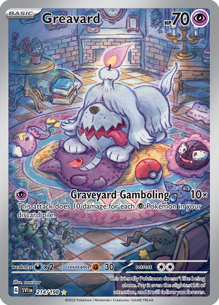 Greavard 214/198 from Pokemon TCG Scarlet & Violet