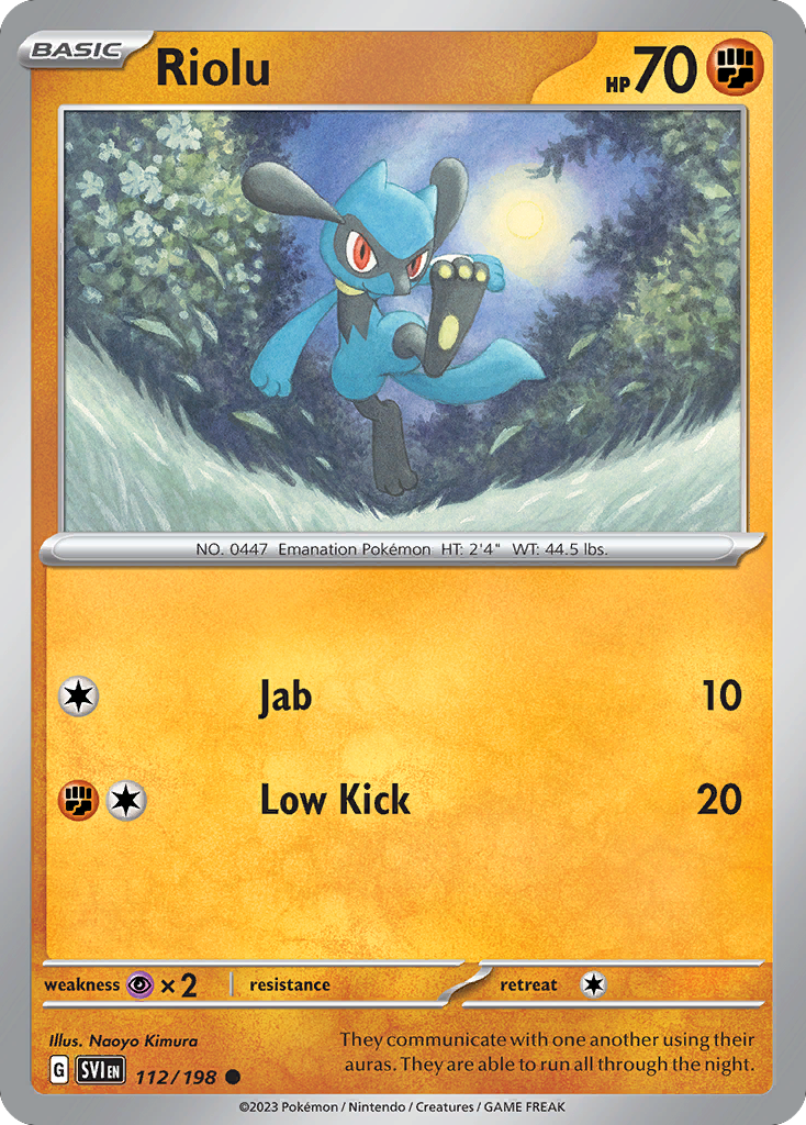 Riolu 112/198 from Pokemon TCG Scarlet & Violet