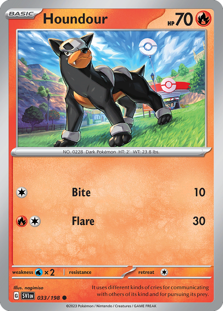 Houndour 033/198 from Pokemon TCG Scarlet & Violet