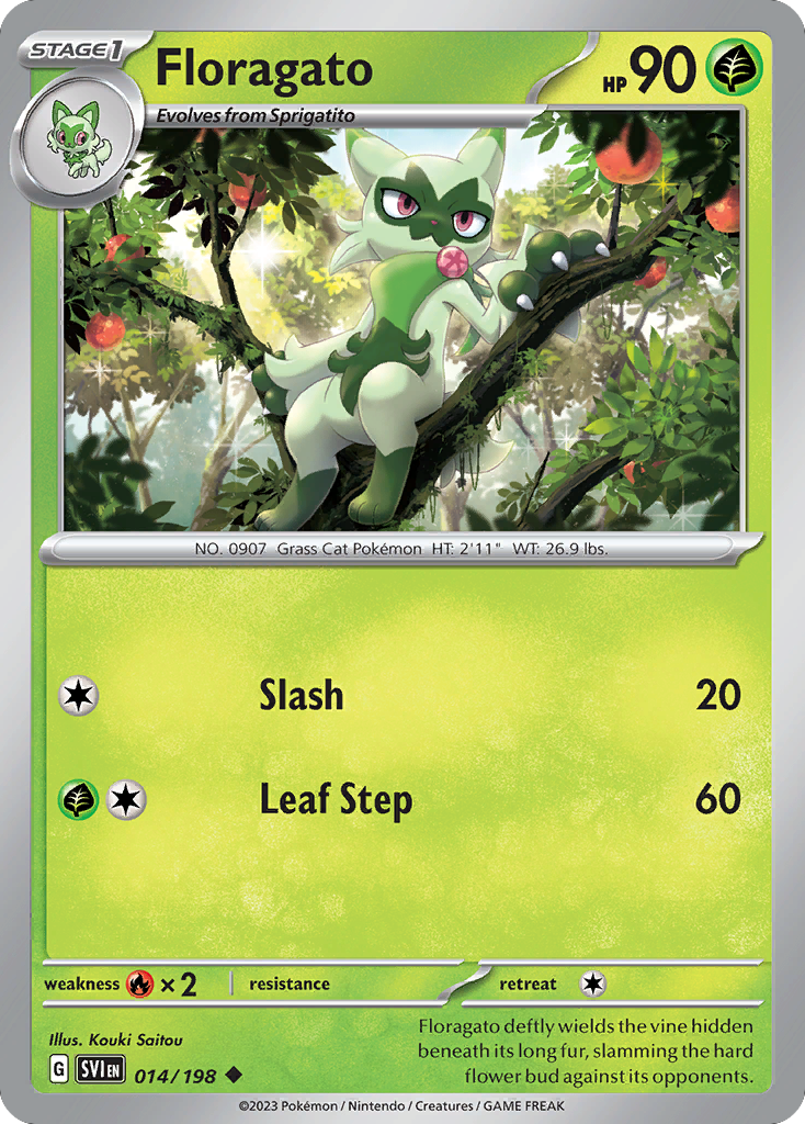 Floragato 014/198 from Pokemon TCG Scarlet & Violet