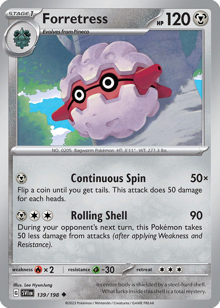 Forretress 139/198 from Pokemon TCG Scarlet & Violet
