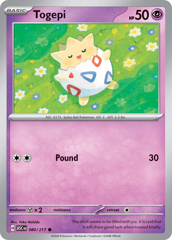 Togepi 080/217 from Pokemon TCG Ascended Heroes