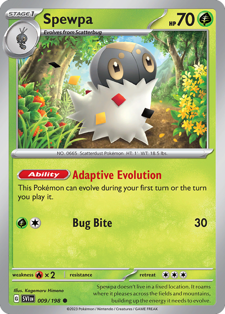 Spewpa 009/198 from Pokemon TCG Scarlet & Violet