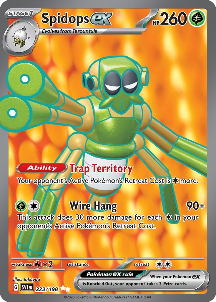 Spidops ex 223/198 from Pokemon TCG Scarlet & Violet