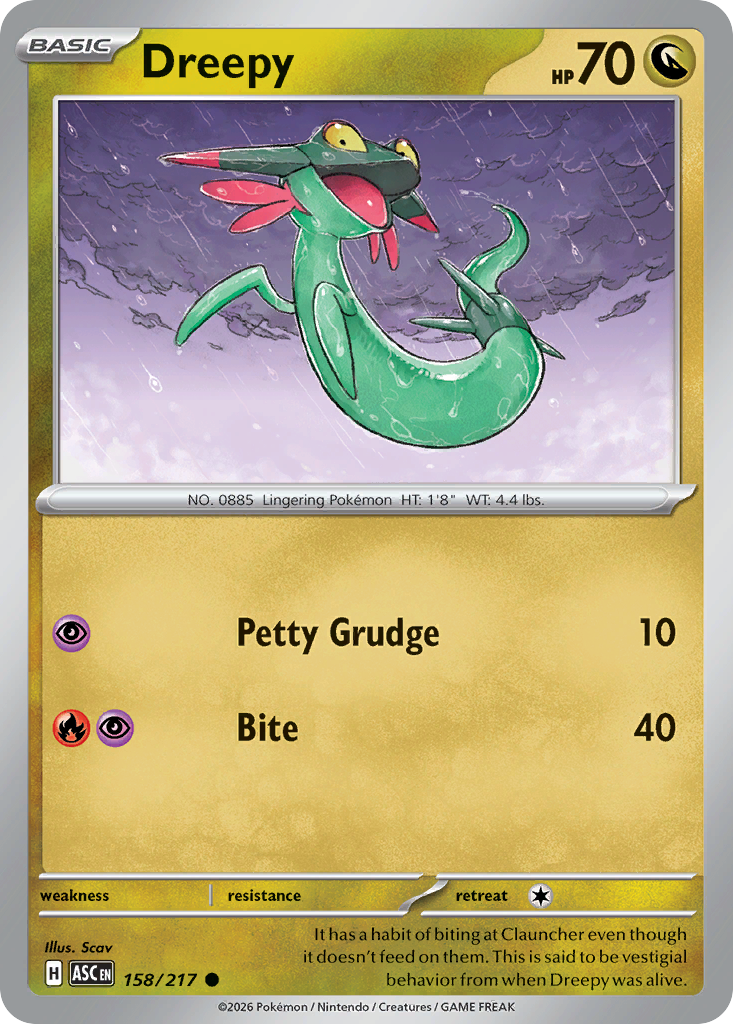 Dreepy 158/217 from Pokemon TCG Ascended Heroes