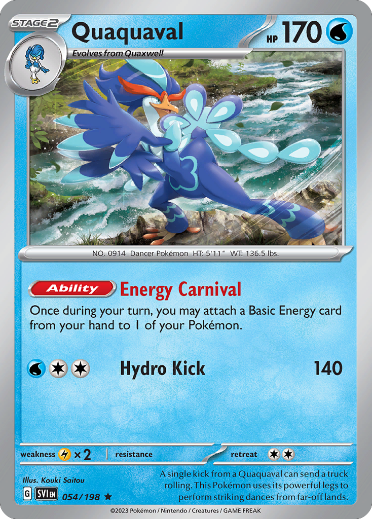 Quaquaval 054/198 from Pokemon TCG Scarlet & Violet