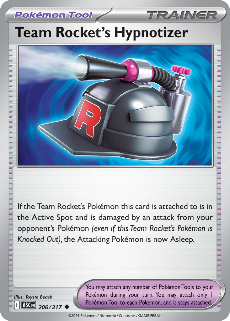 Team Rocket's Hypnotizer 206/217 from Pokemon TCG Ascended Heroes