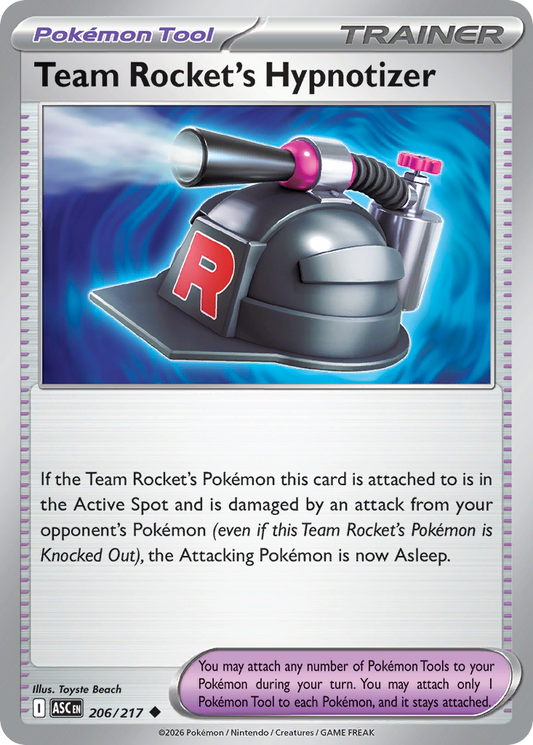 Team Rocket's Hypnotizer 206/217 from Pokemon TCG Ascended Heroes