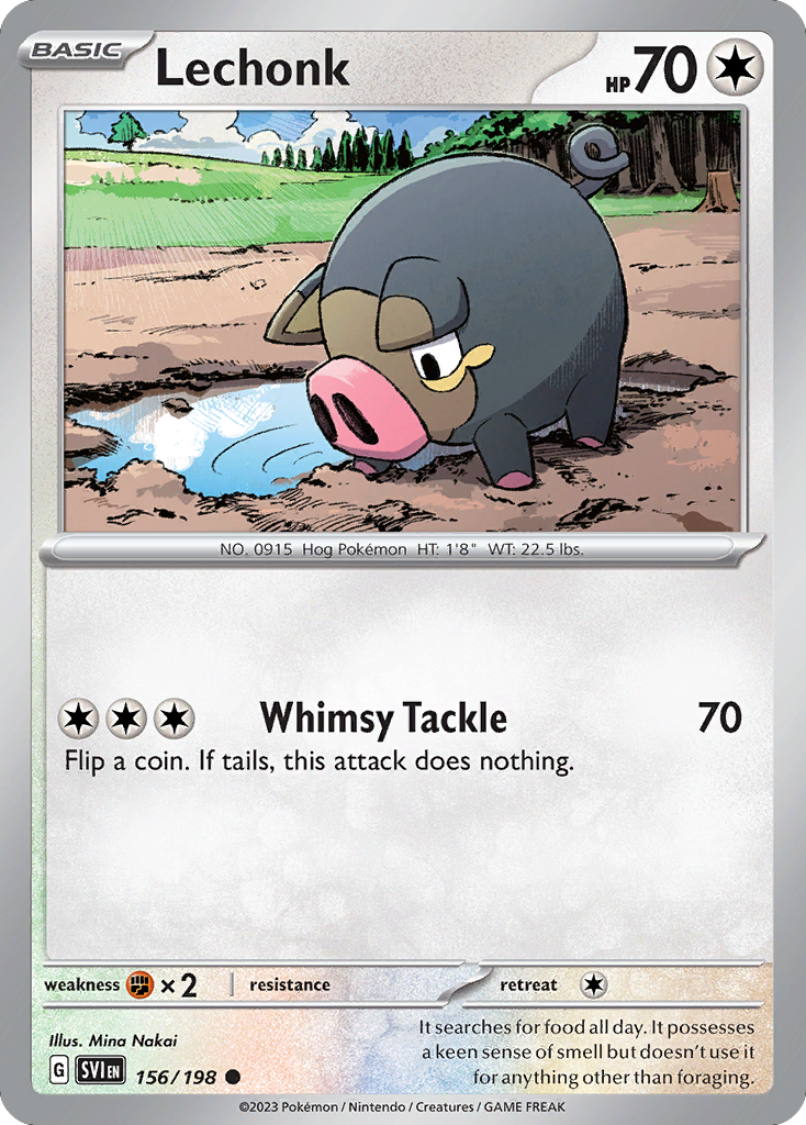 Lechonk 156/198 from Pokemon TCG Scarlet & Violet