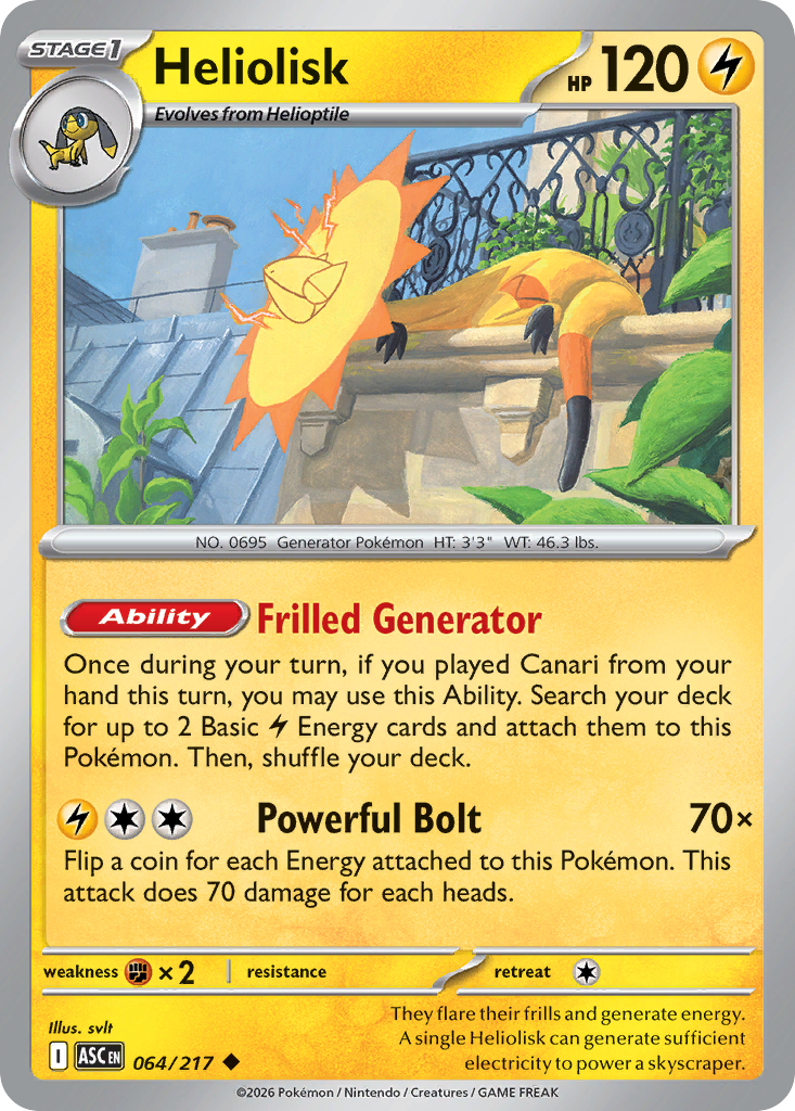 Heliolisk 064/217 from Pokemon TCG Ascended Heroes