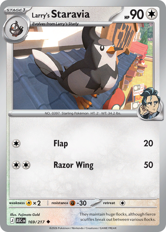 Larry's Staravia 169/217 from Pokemon TCG Ascended Heroes