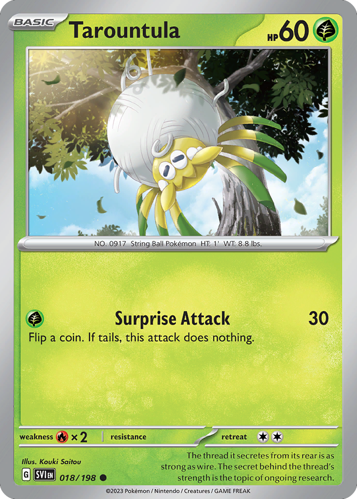 Tarountula 018/198 from Pokemon TCG Scarlet & Violet