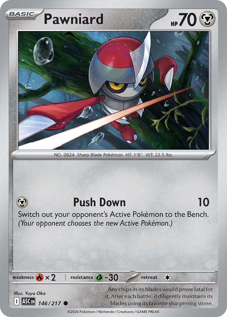Pawniard 146/217 from Pokemon TCG Ascended Heroes
