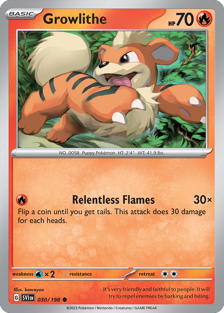 Growlithe 030/198 from Pokemon TCG Scarlet & Violet