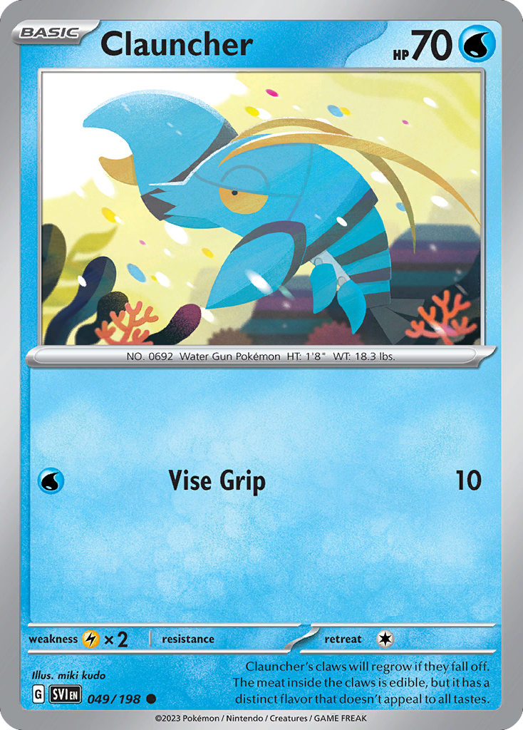 Clauncher 049/198 from Pokemon TCG Scarlet & Violet