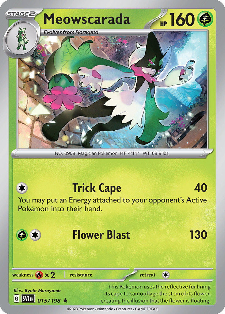 Meowscarada 015/198 from Pokemon TCG Scarlet & Violet