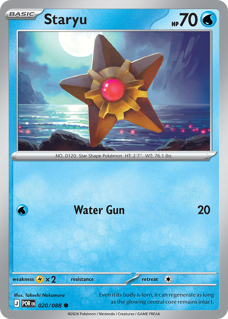 Staryu 020/088 from Pokemon TCG Perfect Order