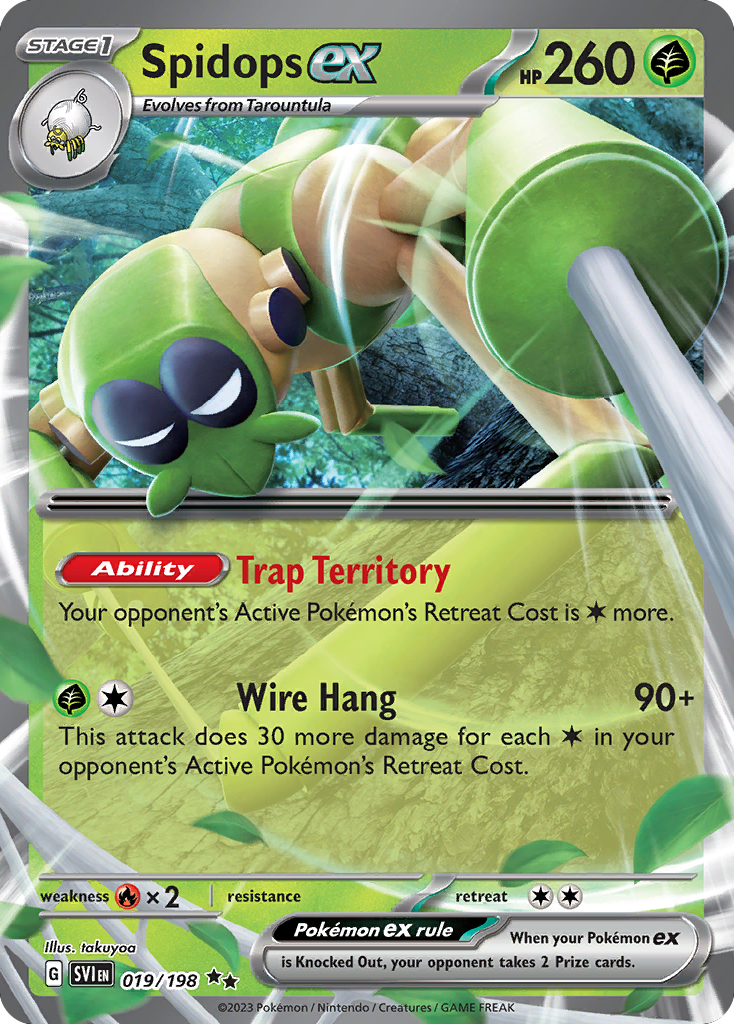 Spidops ex 019/198 from Pokemon TCG Scarlet & Violet