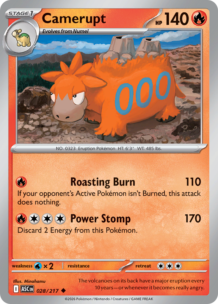 Camerupt 028/217 from Pokemon TCG Ascended Heroes