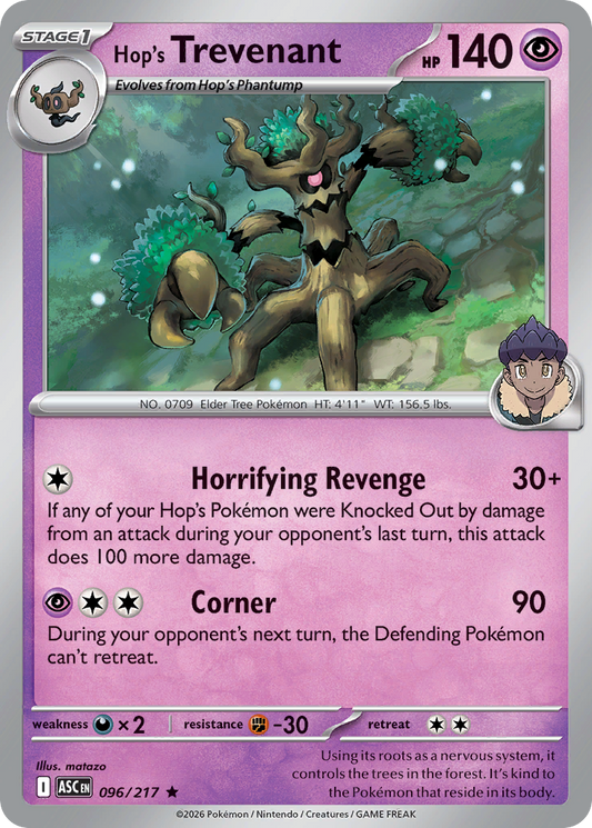Hop's Trevenant 096/217 from Pokemon TCG Ascended Heroes