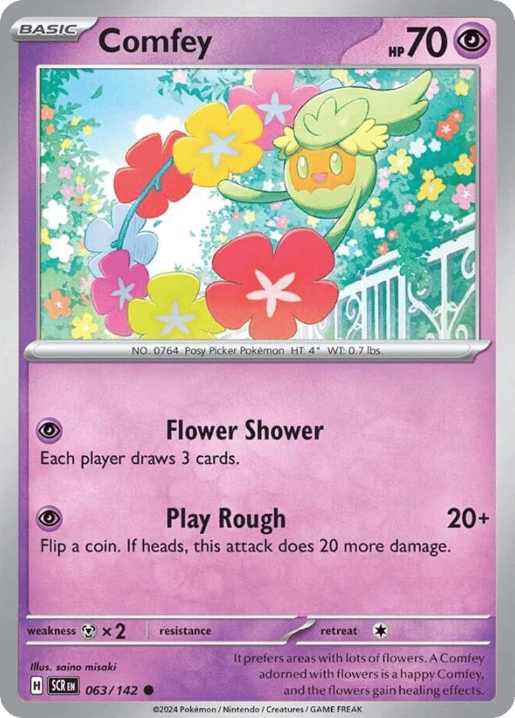 Comfey 063/142 from Pokemon TCG Stellar Crown