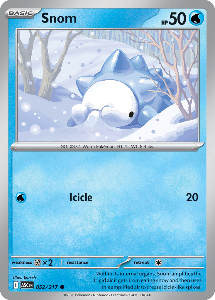Snom 052/217 from Pokemon TCG Ascended Heroes