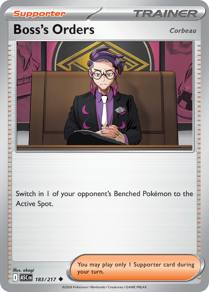 Boss's Orders 183/217 from Pokemon TCG Ascended Heroes