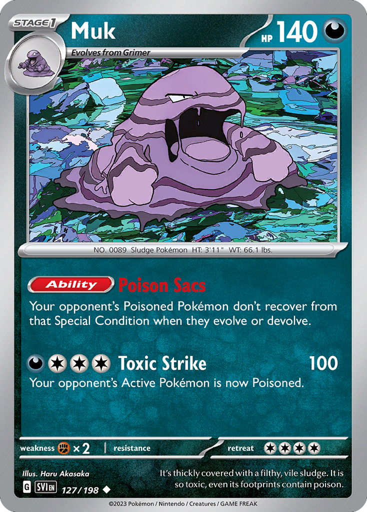 Muk 127/198 from Pokemon TCG Scarlet & Violet