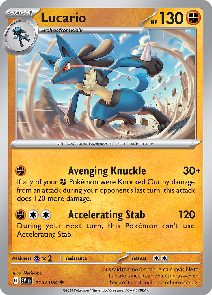 Lucario 114/198 from Pokemon TCG Scarlet & Violet