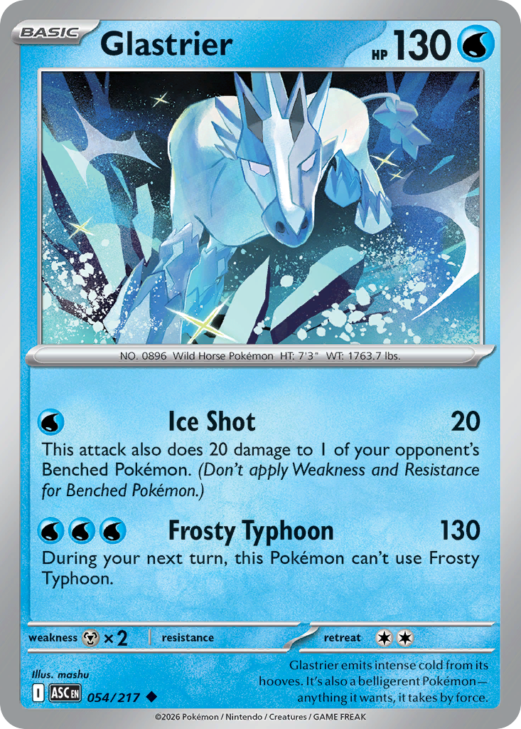 Glastrier 054/217 from Pokemon TCG Ascended Heroes