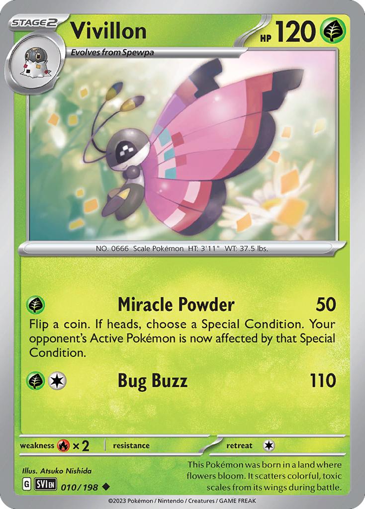 Vivillon 010/198 from Pokemon TCG Scarlet & Violet