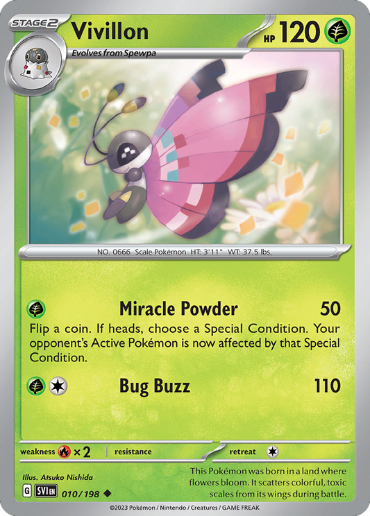 Vivillon 010/198 from Pokemon TCG Scarlet & Violet