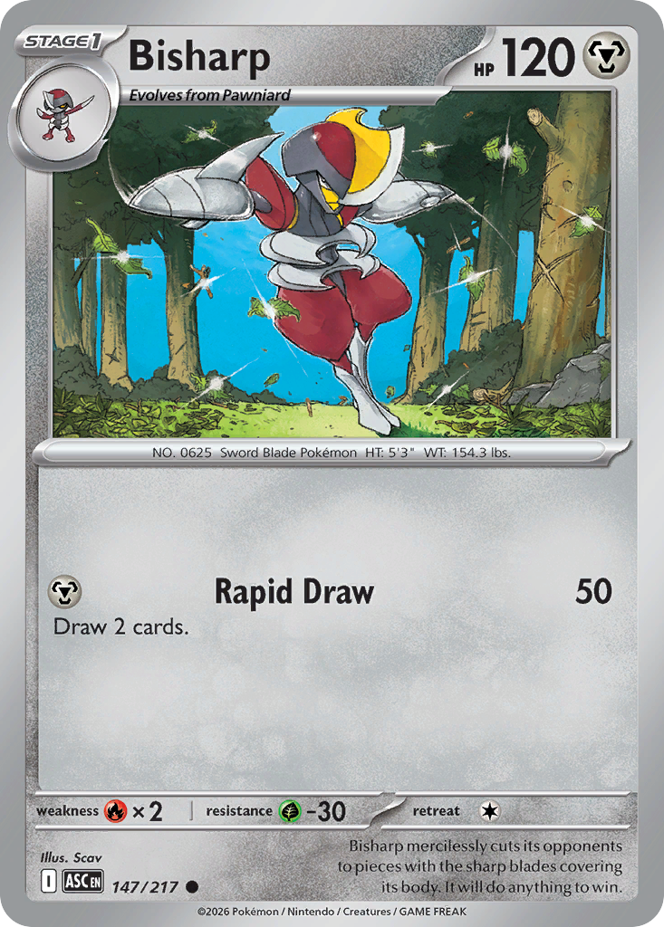 Bisharp 147/217 from Pokemon TCG Ascended Heroes