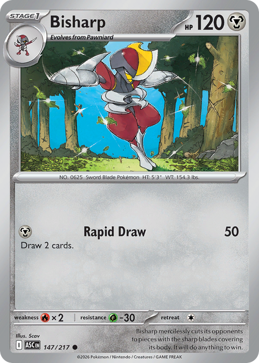 Bisharp 147/217 from Pokemon TCG Ascended Heroes